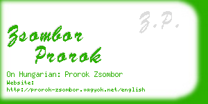 zsombor prorok business card